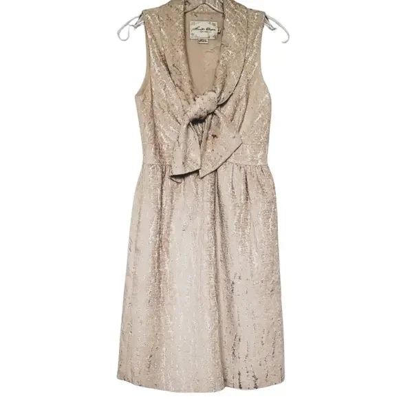 Anthropologie Hunter Dixon Bowtie Jacquard Dress 4 - Picture 1 of 5